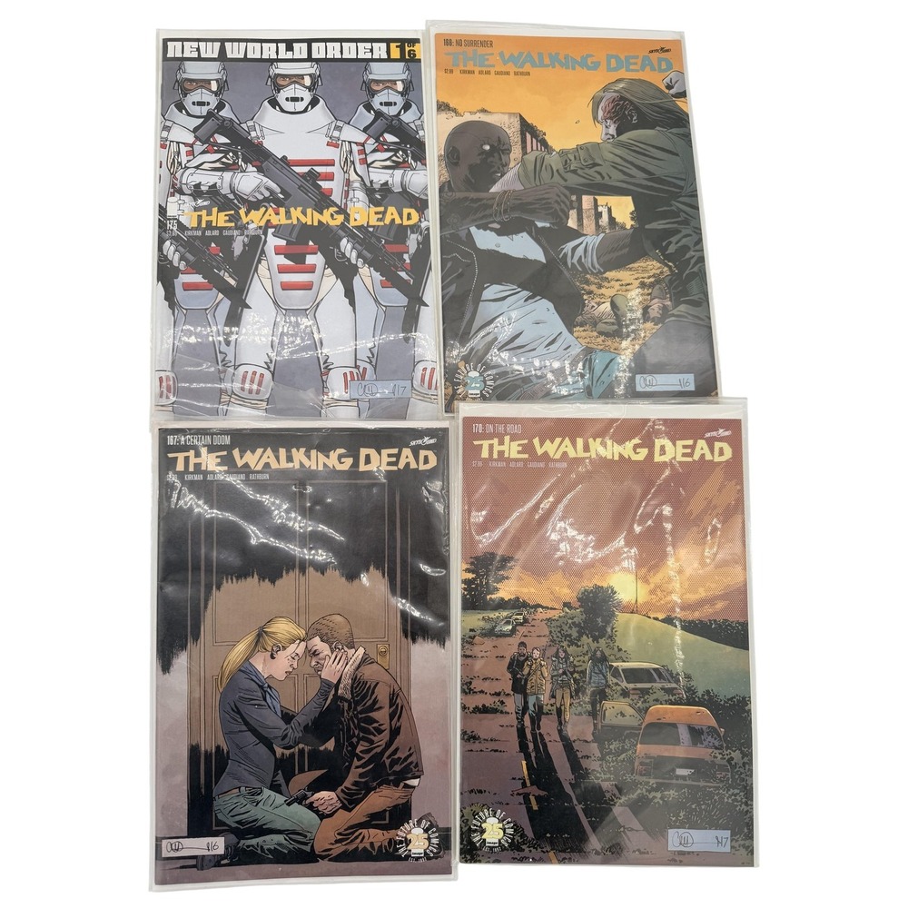 Image Comics Walking Dead #166‎ 167 170 175 Comic Book Lot Modern Age B&W Set